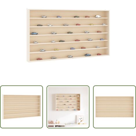 vidaXL Vetrina per pensile -  Teca da Collezione in Legno con 6 Ripiani 80x8,5x55 cm