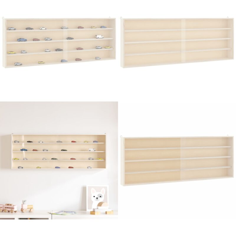 Vidaxl - Vitrine de collection en bois avec portes 100x8,5x37 cm