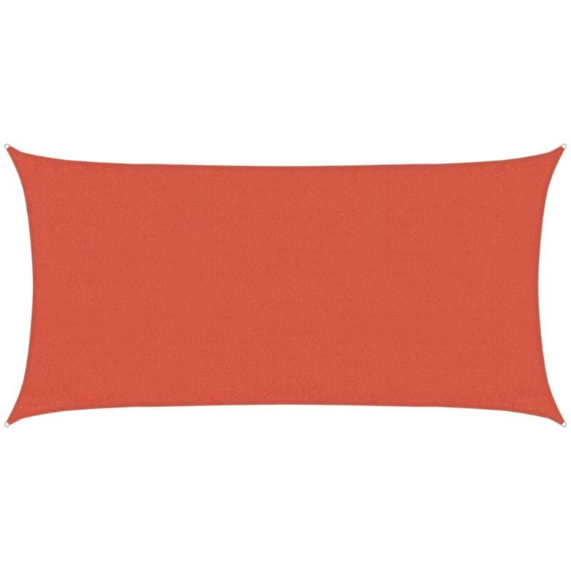 Voile d'ombrage 160 g/m² Terre cuite 3x6 m PEHD
