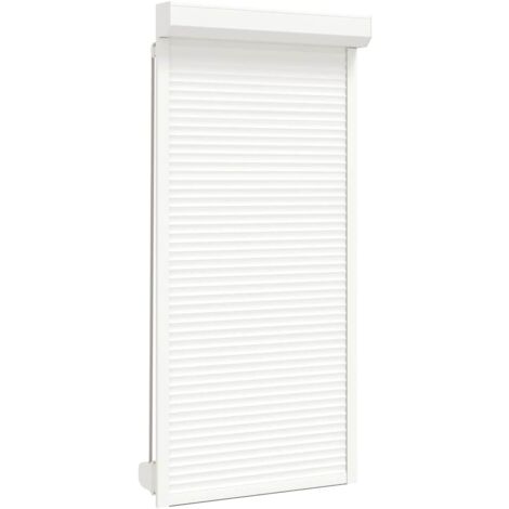 Vidaxl – Volet roulant manuel aluminium 100x210 cm blanc – Résistance à l'abrasion et aux intempéries – Isolation thermique et acoustique