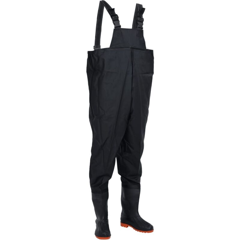 Wader Da Pesca Con Pettorina E Stivali Nero Taglia 42 Vidaxl