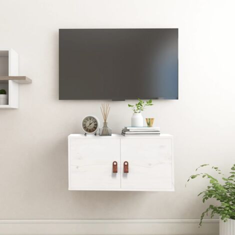 vidaXL Wall Cabinet White 60x30x30 cm Solid Wood Pine