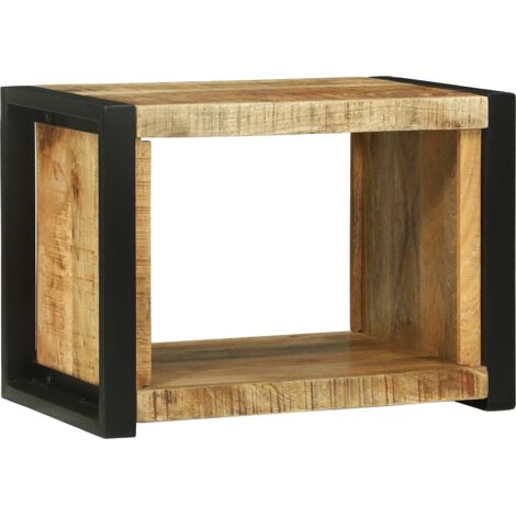 vidaXL  Wall Cube  with Storage Brown 55 x 35 x 40 cm Solid Mango Wood