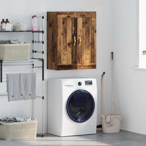 vidaXL  Wall Mounted Cabinet  Old Wood 69.5 x 34 x 90 cm Engineered Wood