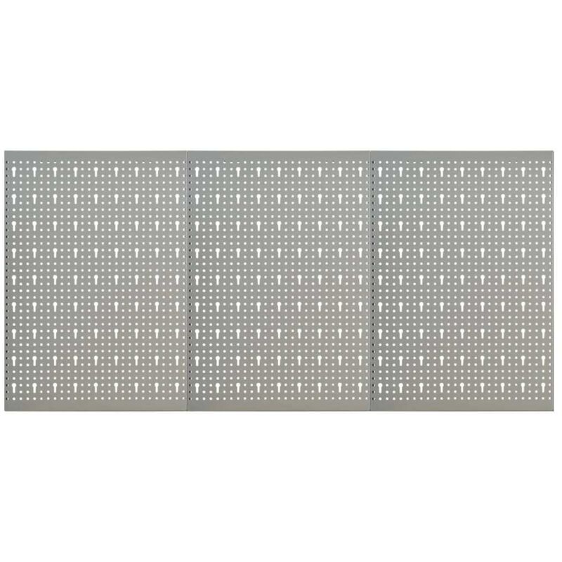 Wall-mounted Peg Boards 3 pcs 40x58 cm Steel Vidaxl