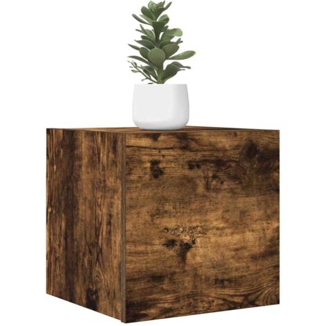 vidaXL Wall Mounted TV Cabinet Smoked Oak 30,5x30x30 cm