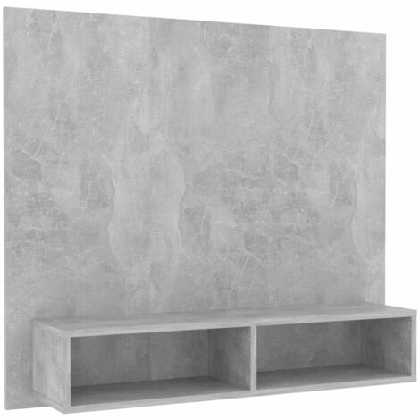 vidaXL Wall TV Cabinet Concrete Grey 102x23.5x90 cm Engineered Wood - Grey