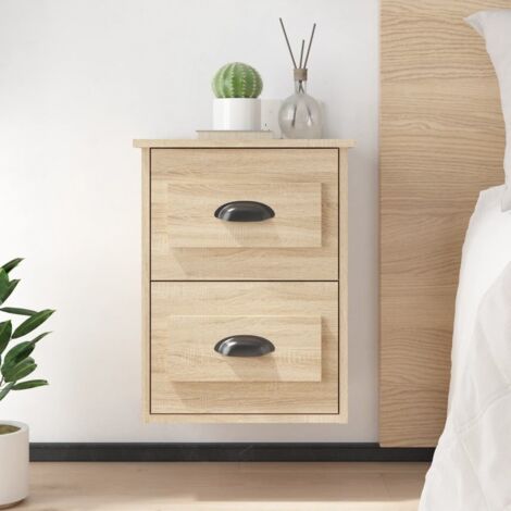 vidaXL Wand Nachttisch Sonoma Eiche 41,5x36x53 cm