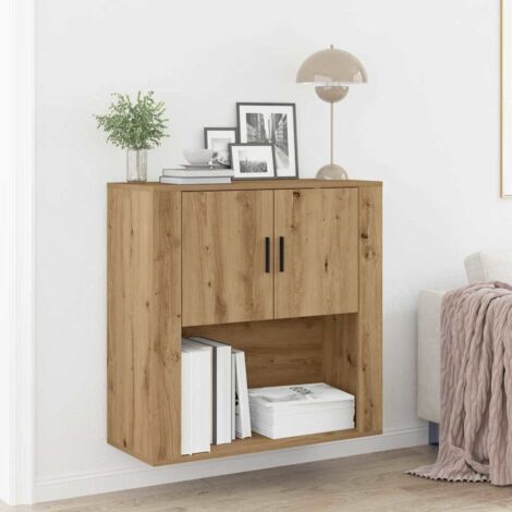vidaXL Wandregal Artisan Eiche 80x33x80 cm engineered wood