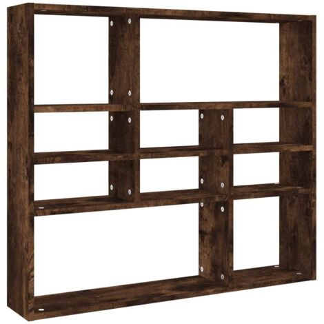 vidaXL Wandregal Räuchereiche 90x16x78 cm Holzwerkstoff