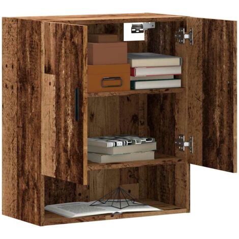 vidaXL Wandschrank Altholz-Optik 60x31x70 cm Holzwerkstoff
