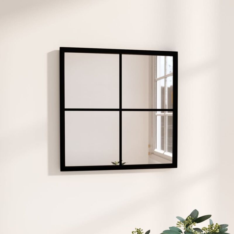 Wandspiegel Schwarz 40x40 Cm Metall Vidaxl