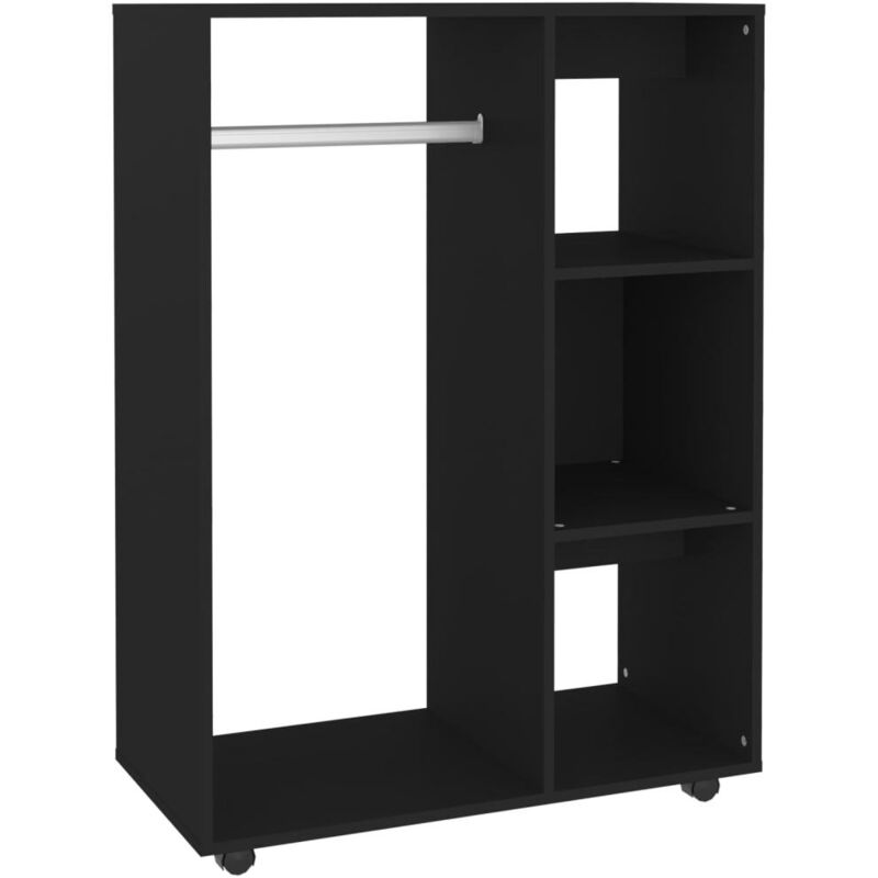 Vidaxl - Wardrobe Black 80x40x110 cm Engineered Wood Black