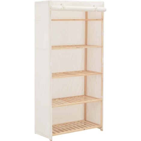 vidaXL Wardrobe White 79x40x170 cm Fabric