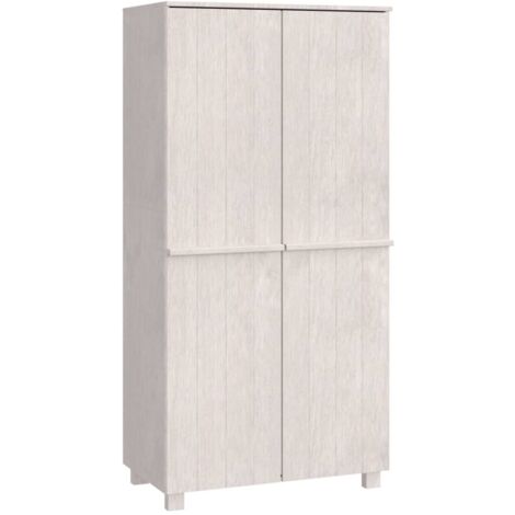 vidaXL Wardrobe Light Grey 89x50x180 cm Solid Wood Pine - Grey