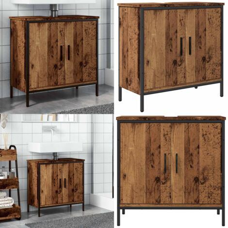 vidaXL Waschbeckenunterschrank Altholz-Optik 60x30x60 cm Holzwerkstoff