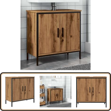 vidaXL Waschbeckenunterschrank Artisan-Eiche 60x30x60 cm Holzwerkstoff