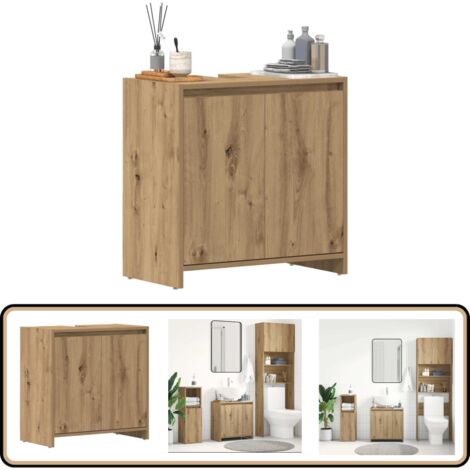 vidaXL Waschbeckenunterschrank Artisan-Eiche 60x33x60 cm