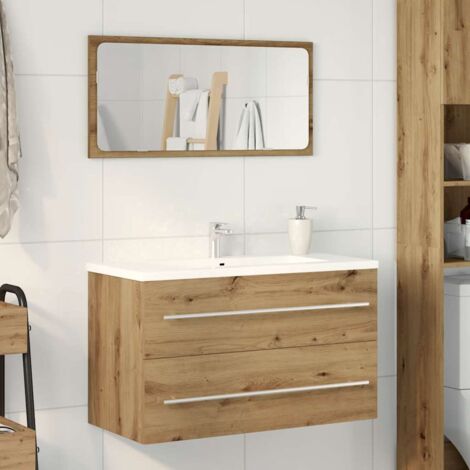 vidaXL Waschbeckenunterschrank Artisan-Eiche 80x38,5x48 cm