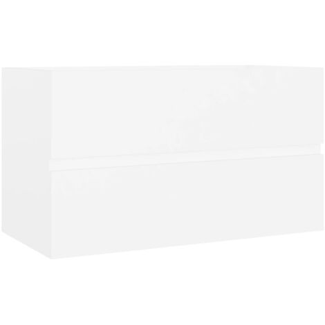 vidaXL Waschtischschrank Weiß 80x38,5x45 cm Spanplatte