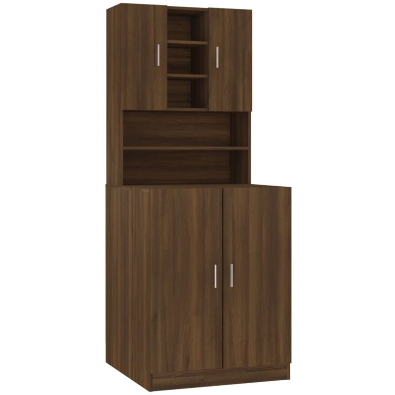 Vidaxl - Washing Machine Cabinet Brown Oak Engineered Wood brown oak