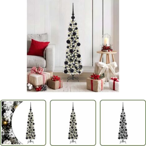 vidaXL Weihnachtsbaum 120 cm -  Künstlicher Weihnachtsbaum mit 150 LEDs mit Ständer Weiß 120 cm
