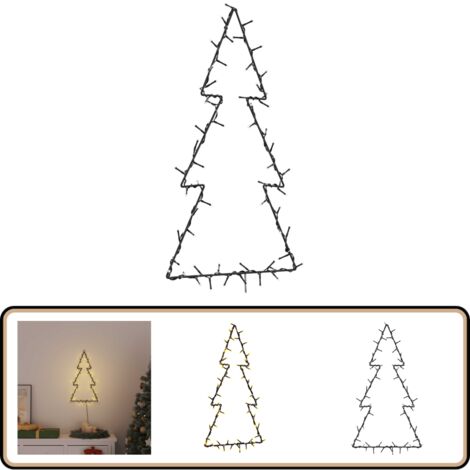 vidaXL Weihnachtsbeleuchtung Weihnachtsbaum-Silhouette 80 LEDs