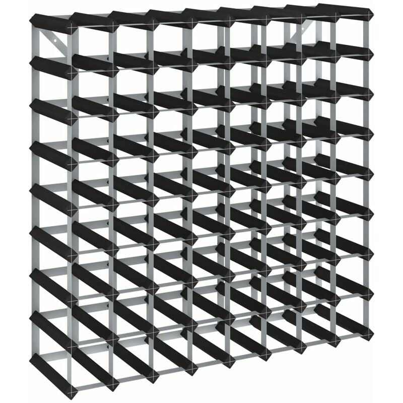 Wine Rack for 72 Bottles Black Solid Pine Wood Vidaxl