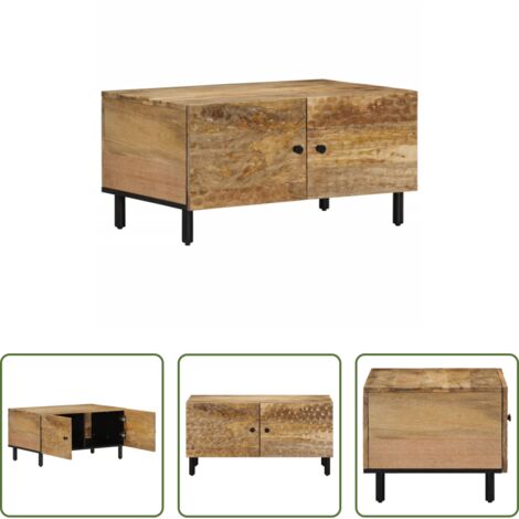 vidaXL Wohnzimmer Couchtisch - Couchtisch 80x50x40 cm Massivholz Mango