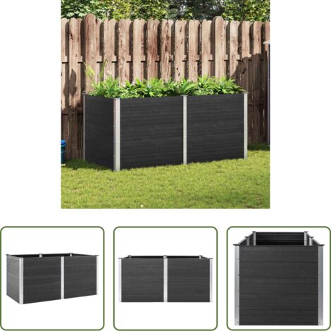 vidaXL WPC -  Garten-Hochbeet 200x100x91 cm WPC Grau