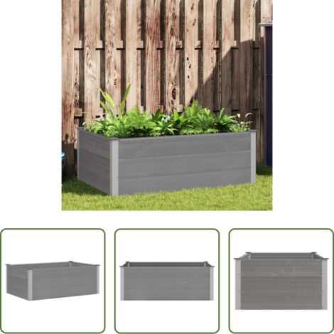 vidaXL WPC -  Garten-Hochbeet WPC 150 x 100 x 54 cm Grau