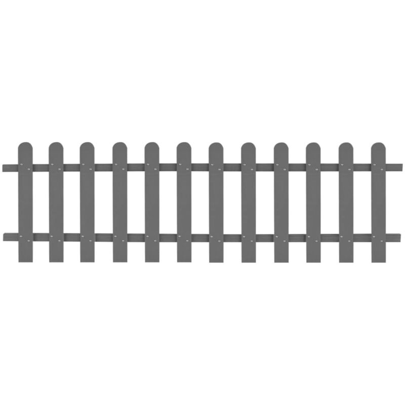 vidaXL Picket Fence WPC 200x60 cm - Grey
