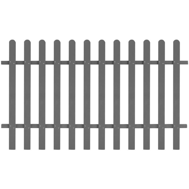 Vidaxl - Picket Fence WPC 200x120 cm - Grey