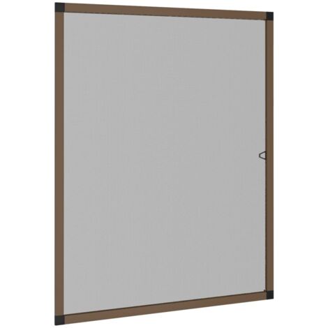vidaXL Zanzariera per Finestre Marrone 80x100 cm