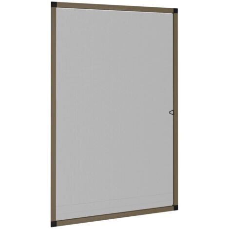 vidaXL Zanzariera per Finestre Marrone 80x120 cm