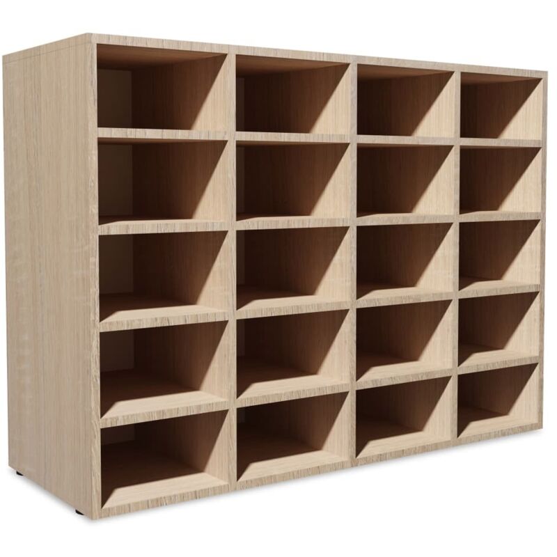 

Zapatero de madera aglomerada 92x30x67,5 cm color roble - Marrón - Vidaxl