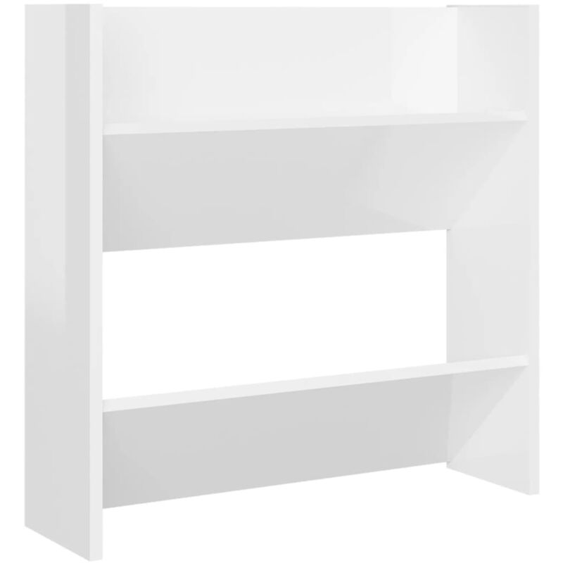 

Vidaxl - Zapatero de pared aglomerado blanco brillante 60x18x60 cm - Blanco