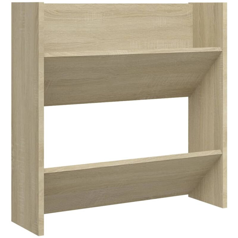 

Zapatero de pared aglomerado color roble Sonoma 60x18x60 cm - Marrón - Vidaxl