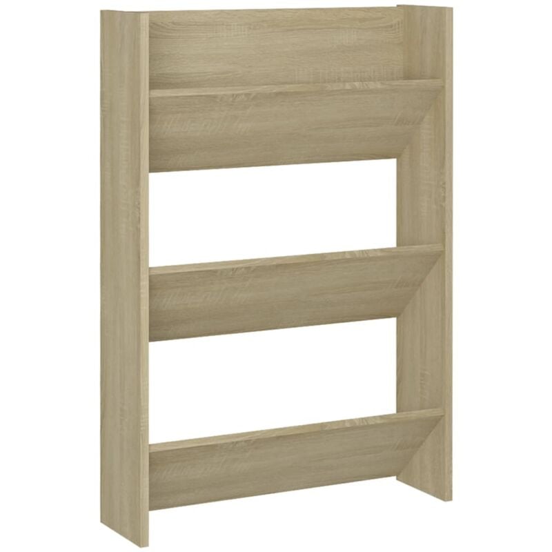 

Zapatero de pared aglomerado color roble Sonoma 60x18x90 cm - Marrón - Vidaxl
