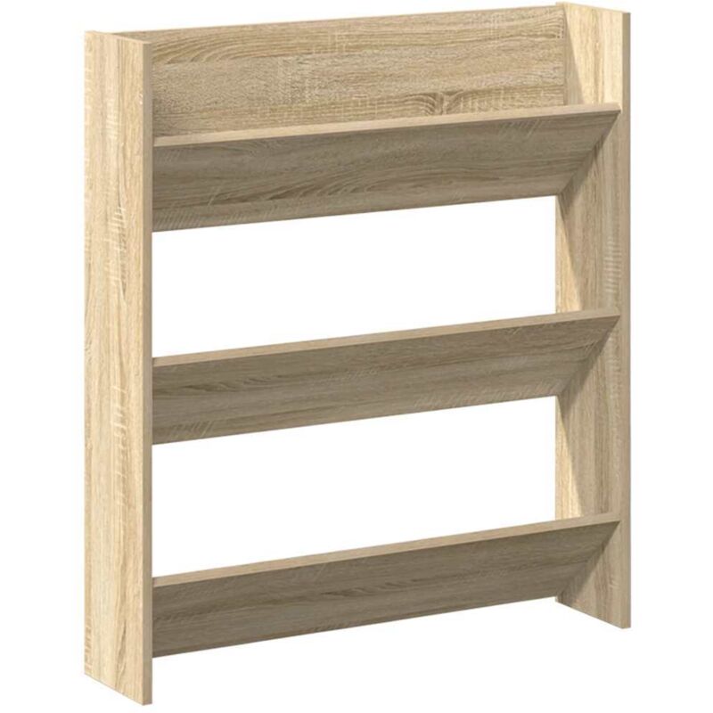 

Vidaxl - Zapatero de pared aglomerado color roble Sonoma 80x18x90 cm - Marrón
