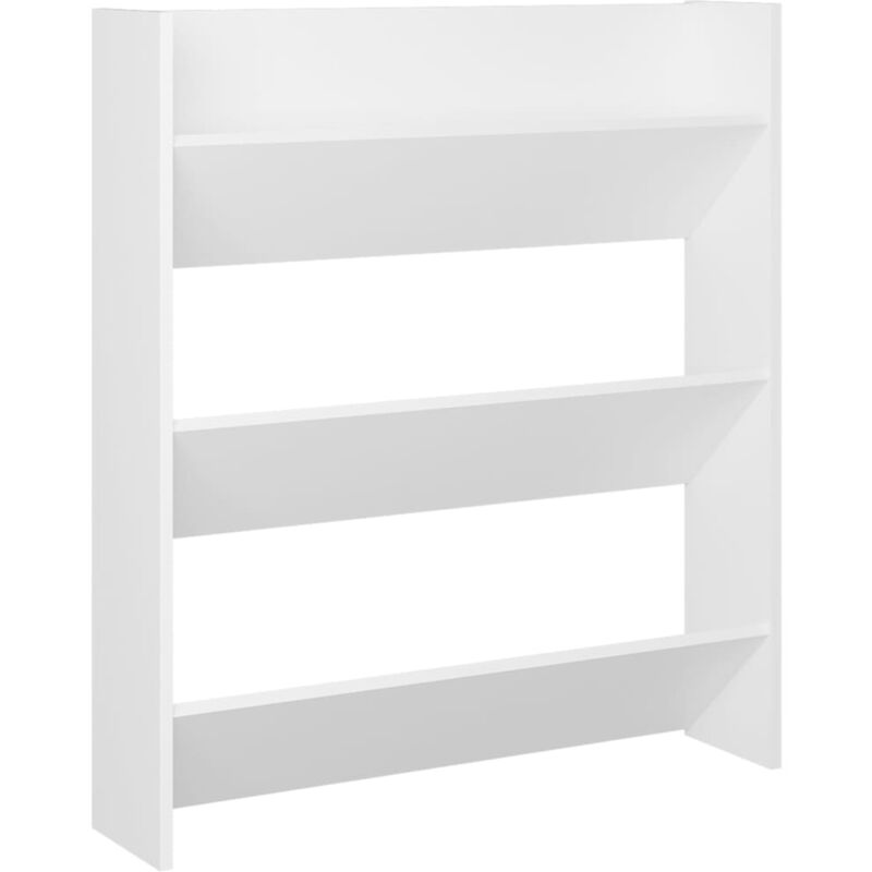 

Zapatero de pared blanco aglomerado 80x18x90 cm - Blanco - Vidaxl