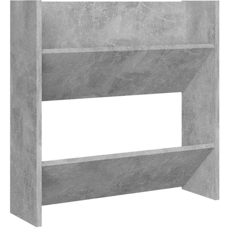 

Vidaxl - Zapatero de pared de aglomerado gris hormigón 60x18x60 cm - Gris
