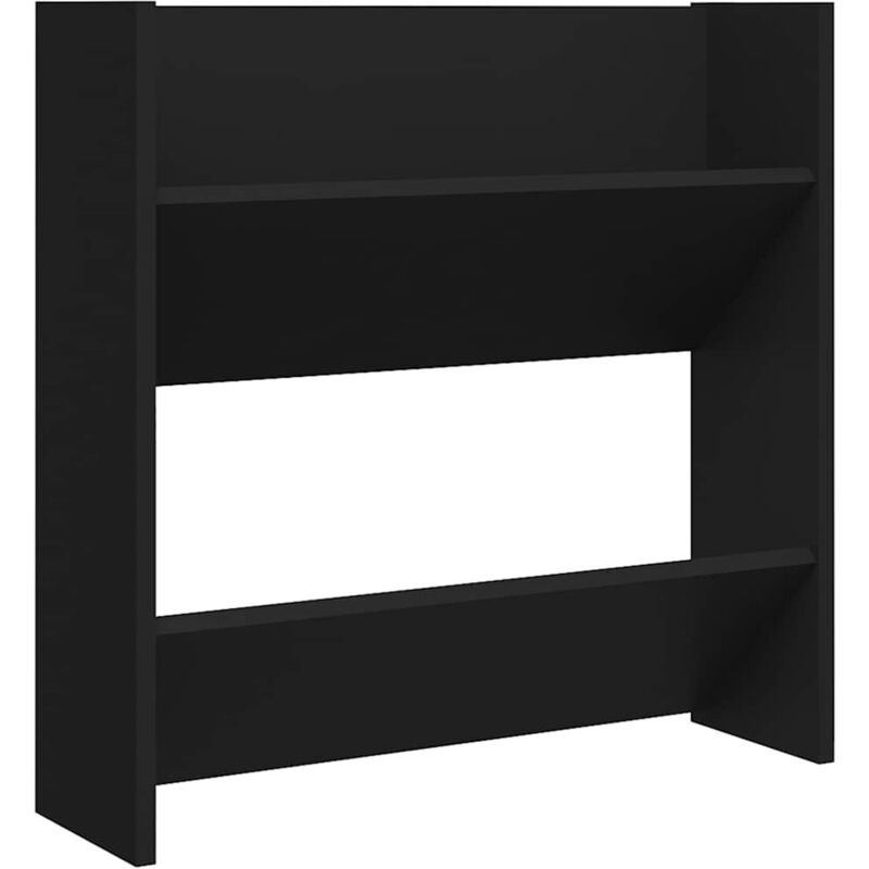 

vidaXL Zapatero de pared de aglomerado negro 60x18x60 cm - Negro