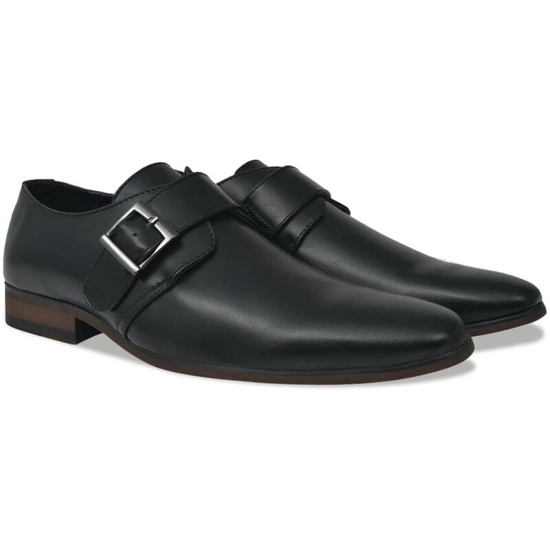 

Zapatos de hombre Monk Strap negros talla 42 cuero PU - Negro - Vidaxl