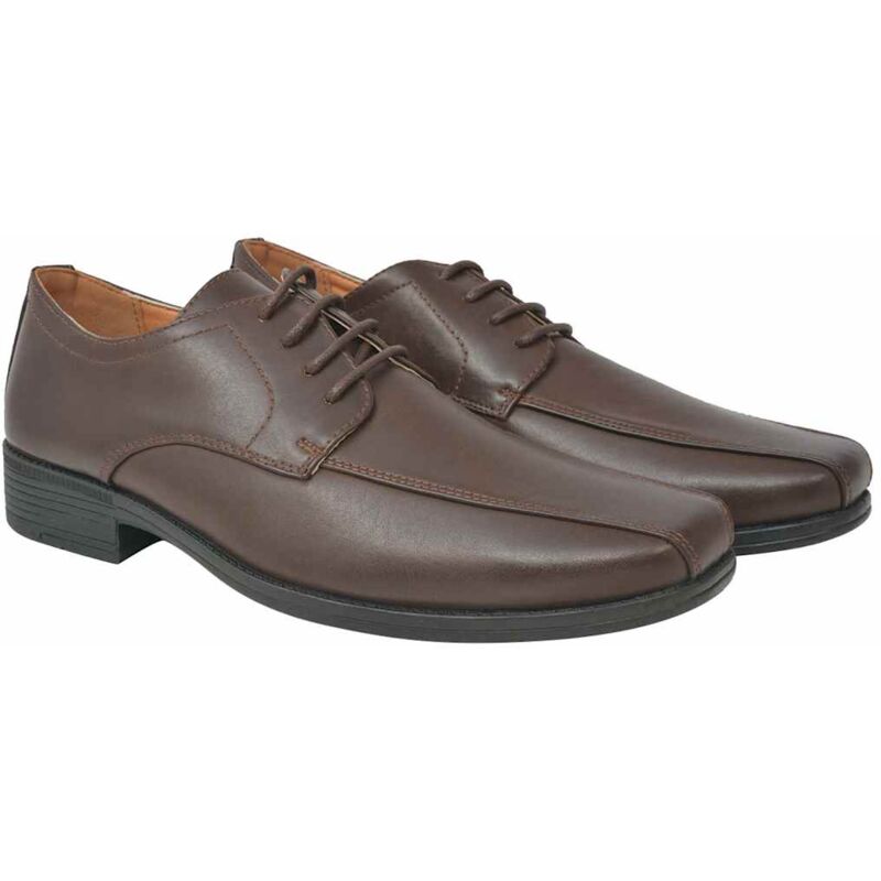 

vidaXL Zapatos de negocio de hombre cordones marrón talla 40 cuero PU - Marrón