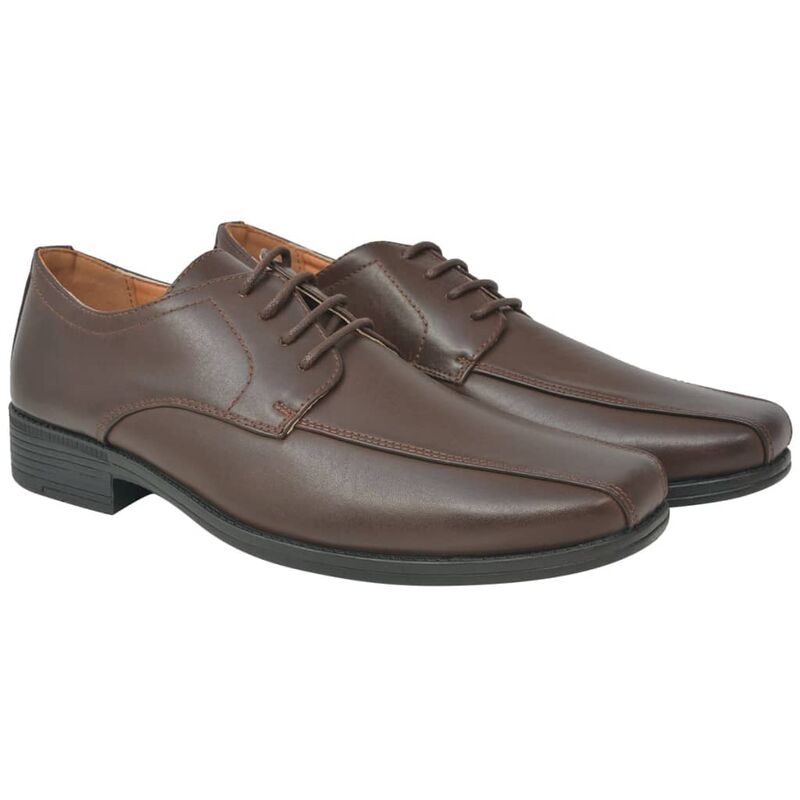 

Zapatos de negocio de hombre cordones marrón talla 44 cuero PU - Marrón - Vidaxl