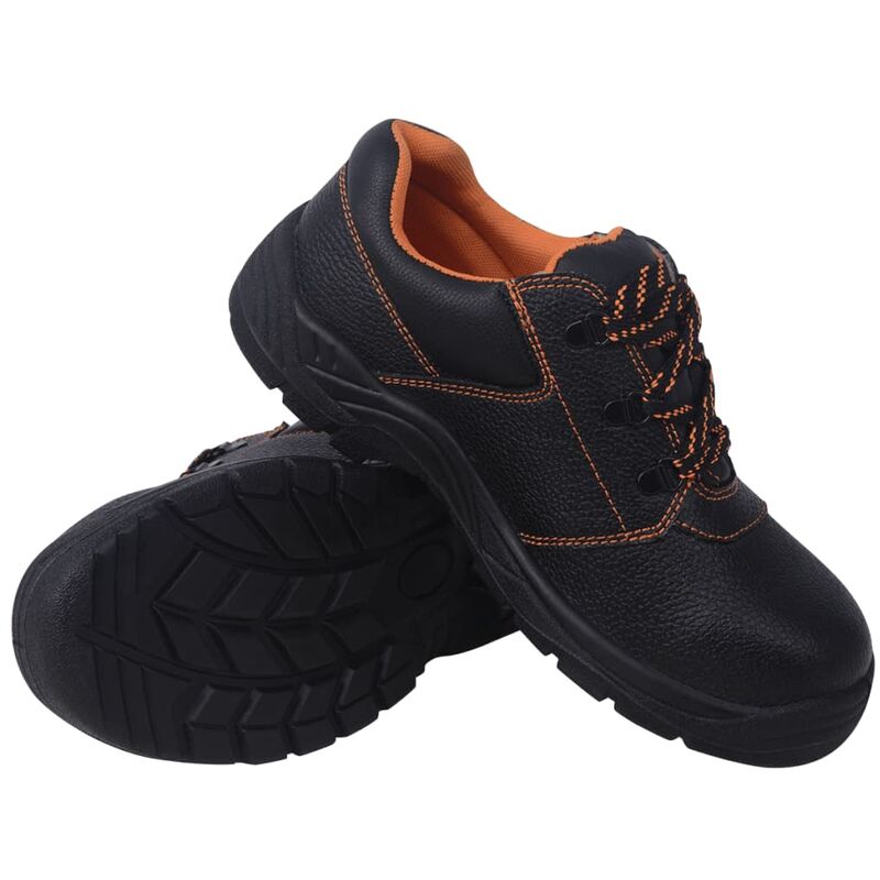 

vidaXL Zapatos de seguridad Negros Talla 44 Cuero - Negro
