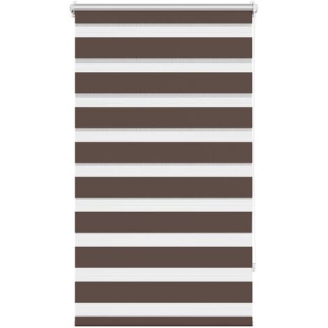 vidaXL Zebra blind 70,9x120 cm Fabric Width 66,7 cm coffee