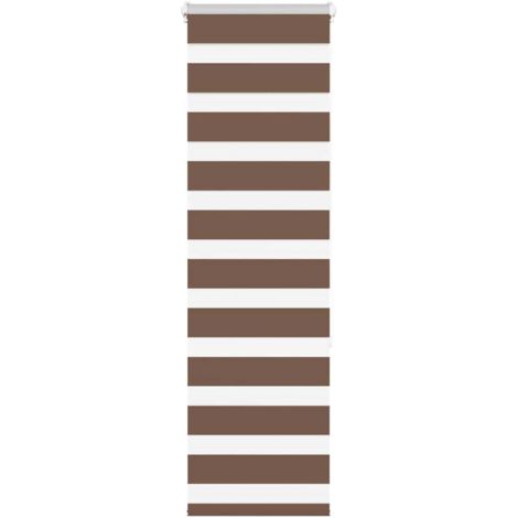 vidaXL Zebra Blind Brown 40x150 cm Fabric Width 35,9 cm Polyester