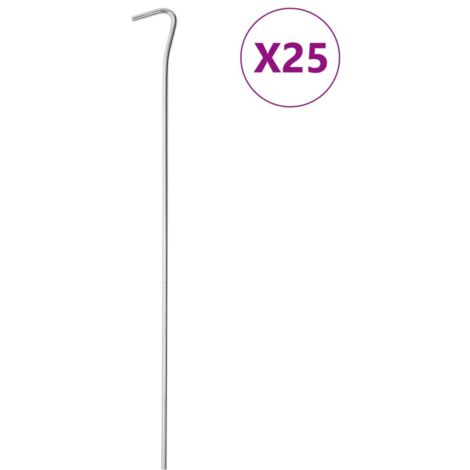 vidaXL Zeltheringe 25 Stück 30 cm Ø4 mm verzinkter Stahl